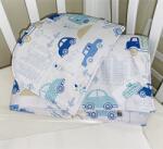 Plüss Kommandó Babaágynemű szett autós mintával