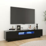 vidaXL fekete TV-szekrény LED-lámpákkal 180 x 35 x 40 cm (3081898)