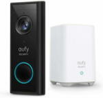 eufy Kit Sonerie video eufy + HomeBase, Wireless, 2K HD, autonomie 6 luni, Negru (E82101W4)