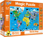 Galt Puzzle GALT Harta lumii cu animale (5011979623751) Puzzle