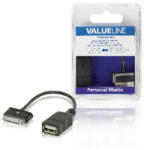 Valueline Szinkron és Töltő Kábel Samsung 30 Pólusú Dugasz - USB A Aljzat 0.20 m Fekete