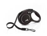 flexi New Classic lesa automata cu banda pentru caini, negru, marimea XS, 3 m