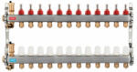 FERRO Polonia Distribuitor/colector 1" din inox 12 circuite cu debitmetre si robineti termostatati (SN-RZP12S)