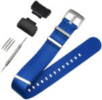 Casio Curea pentru Casio G-Shock, material textil, albastră, cu cataramă argintie (pentru modelele GA-100/110/120, DW-5600, GD-100)