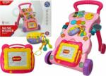 Lean Sport Antepremergator multifunctional pentru bebe, cu centru de activitati, roz, LeanToys, 5995 (5995)