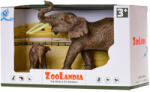 MIKRO Zoolandia elefant cu pui (MI51046) Figurina