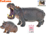 MIKRO Zoolandia hipopotam cu pui 5-12cm (MI51074) Figurina
