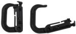 MFH туристически "molle" пластмасов карабинер, черен 2бр (27550a)