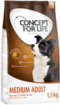 Concept for Life Concept for Life 15% reducere! 4 x 1 / 1, 5 kg Hrană uscată câini - Medium Adult