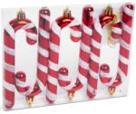 Family Collection Karácsonyfadísz szett, piros / fehér cukorbot, 13 cm - 6 db / szett, 58783 (58783)