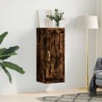 vidaXL füstös tölgyszínű szerelt fa fali szekrény 34, 5 x 34 x 90 cm (835023) - vidaxl