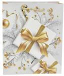 Creative Dísztasak CREATIVE Simple S 23, 5x19, 5x8 cm karácsonyi arany mintás glitteres szalagfüles (1248S) - robbitairodaszer