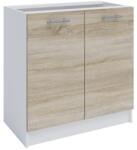 TEMPO KONDELA alsószekrény, tölgy sonoma/fehér, FABIANA S - 80