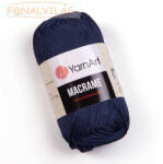 YARNART MAKRAMÉ, 2mm - Sötétkék - 162