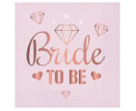  Lánybúcsú Bride To Be Pink szalvéta 20 db-os 33x33 cm (MLG166651) - gyerekagynemu