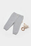 BabyCosy Pantaloni lungi, Two thread, 100%bumbac organic - Gri, BabyCosy (BC-CSY8020)