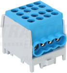 TRACON FLECU-25-16-4K Főáramköri leágazó kapocs, sínre szerelhető, kék (FLECU-25-16-4K)