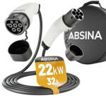 ABSINA 22kW, 32A, 3 fázisú, 5m elektromos autó töltőkábel (ABK-22-32A-3F-5M)