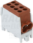 TRACON FLECU-25-16-2B Főáramköri leágazó kapocs, sínre szerelhető, barna (FLECU-25-16-2B)