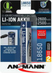 ANSMANN 1307-0002 ANSMANN 18650 Li-ion 2600mAh védett akkumulátor USB töltéssel (1307-0002)