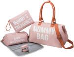  MOMMY BAG - 5 részes pelenkázó kismama táska szett - Rózsaszín