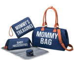  MOMMY BAG - 5 részes pelenkázó kismama táska szett - Kék
