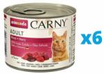 Animonda Carny Conserve pentru pisica, cu carne de vita si inimi 6 x 200 g