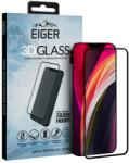 Eiger Folie protectie Eiger Sticla Curbata 3D Clear Black pentru Apple iPhone 12 / 12 Pro (EGSP00622)