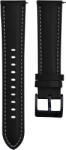 4wrist Bőr óraszíj varratokkal - fekete 22 mm