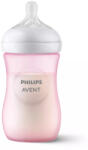 Philips Biberon, Philips Avent, Natural Response, 1 luni+, 260 ml, Fara BPA, Anticolici, Roz (SCY903/11)