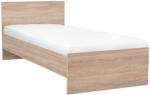 Leziter Miami egyszemélyes ágy 90x200 cm sonoma tölgy-sonoma tölgy (LMEA90STST) - homelux