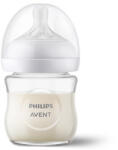 Philips Biberon, Philips Avent, Natural Response, Din sticla, 0 luni+, 120 ml, Fara BPA, Anticolici, Alb (SCY930/01)