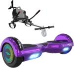 Mega Motion Hoverboard, Mega Motion, ABS/polikarbonát, Go Karttal, 6, 5 hüvelykes, Bluetooth hangszórók, LED lámpák, lila
