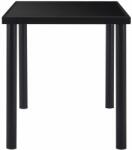 vidaXL Fekete edzett üveg étkezőasztal 140 x 70 x 75 cm (281853) - pepita