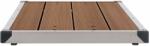 vidaXL Barna wpc és rozsdamentes acél kültéri zuhanytálca 110 x 62 cm (48204) - pepita