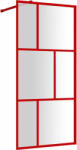 vidaXL piros zuhanyfal átlátszó ESG üveggel 80 x 195 cm (154952) - pepita