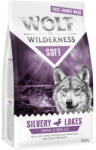Wolf of Wilderness Wolf of Wilderness Testează: Hrană uscată, umedă, snackuri câini - uscată: Soft Mini Silvery Lakes Pui crescut în aer liber & rață (350 g)