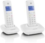 Motorola Fehér T402 DUO Hordozható vezetékes Dect telefon (129491) (129491)