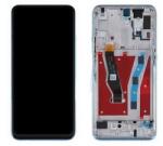 Huawei P Smart Z, Y9 Prime 2019 előlap keret, lcd kijelző és érintőpanel, kék (gyári)