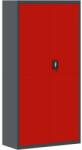 vidaXL Antracitszürke-piros acél irattartó szekrény 90x40x180 cm (339757) - pepita