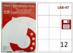 Fornax Etikett FOROFFICE 70 x 67, 7 mm , floppy lemezre, 12db/ív (LAB47)