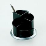 Helit Írószertartó, forgatható, HELIT "Silver", fekete-ezüst (INH6220599)