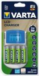 VARTA Elemtöltő, AA ceruza/AAA mikro, 4x2600 mAh AA, LCD kijelző, 12V USB, VARTA (VTL06) - papirtar