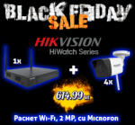 HikVision HiWatch Pachet HikVision Hiwatch Wireless cu 4 camere de exterior de 2 mp si NVR compatibil WIFIPROMO