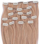 HairExtensionShop Csatos Emberi Póthaj Standard Sötétszőke Színben 40cm (Szín #12) (RC4012)