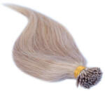 HairExtensionShop Keratinos I-TIP Emberi Póthaj Mikró Gyűrűzéshez Aranyszőke 50cm (Szín #16) (RIT5016)