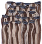 HairExtensionShop Csatos Emberi Póthaj Standard Melírozott Színben 40cm (Szín #6/60) (RC40660)