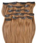 HairExtensionShop Csatos Emberi Póthaj Standard Aranybarna Színben 60cm (Szín #10) (RC6010)