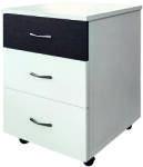 International Service Rollbox 3 sertare cu manere si inchidere centralizata , Alb/ Wenge , 44 x 52 x 61 cm Dulap arhivare