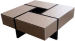 International Service Masuta cafea Geneva cu 4 sertare , Wenge/ Ice coffee, 850 x 850 x350 mm Masa de cafea